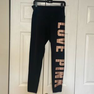 Pink by victorias secret sports leggins. Size large